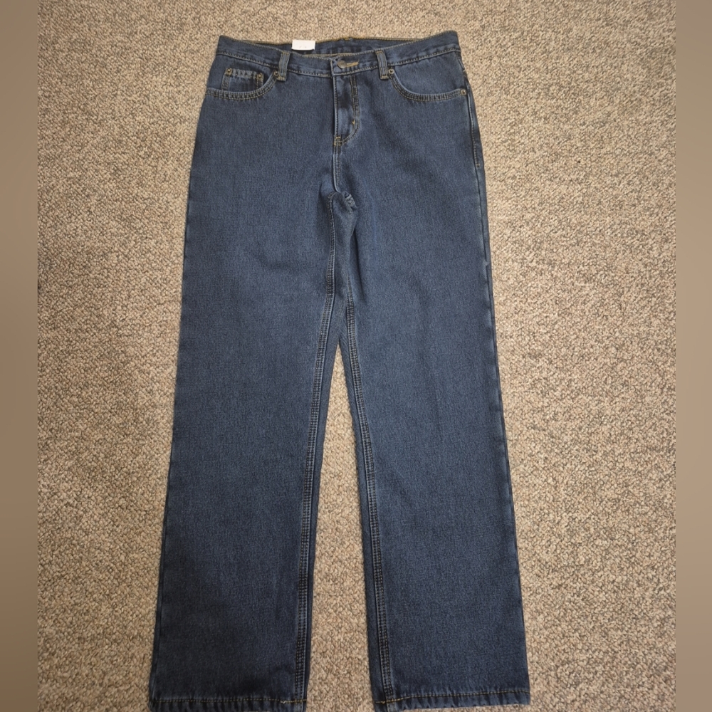 Full Blue Womens 8x29 Fleece Lined 5 Pocket Relaxed Fit Blue Jeans NWT